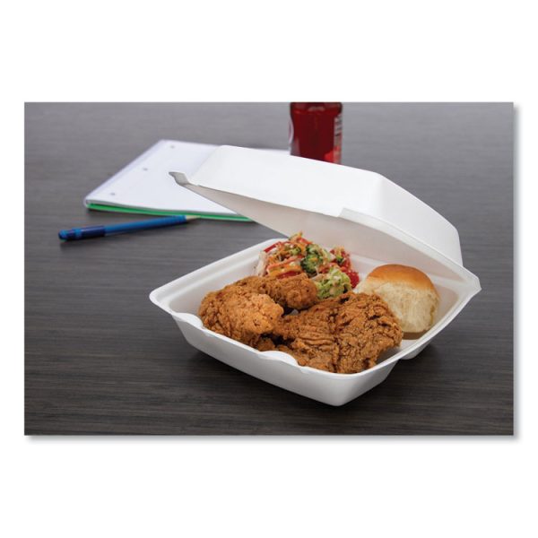 Foam Hinged Lid Containers, 3-Compartment, 8.38 X 7.78 X 3.25, 200/carton - Image 6