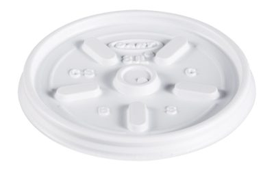 Plastic Lids, Fits 8 Oz To 10 Oz Hot/cold Foam Cups, Vented, White, 100/pack, 10 Packs/carton