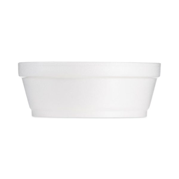 Foam Container, Squat, 8 Oz, 4.63" Diameter X 1.13"h, White, 500/carton - Image 2