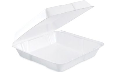 Insulated Foam Hinged Lid Containers, 1-Compartment, 9.3 x 9.5 x 3, White, 200/Pack, 2 Packs/Carton