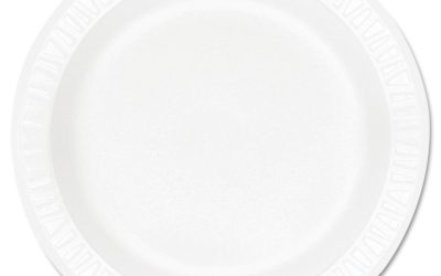 Concorde Foam Plate, 9″ Dia, White, 125/pack, 4 Packs/carton