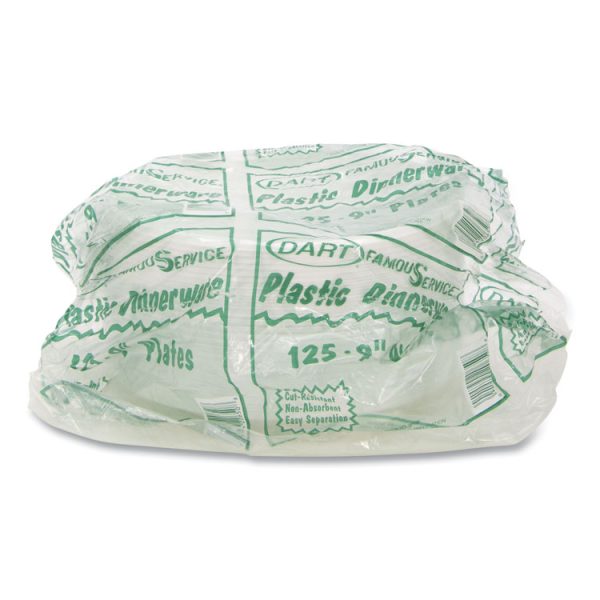 Famous Service Plastic Dinnerware, Plate, 9", White, 125/pack, 4 Packs/carton - Image 2