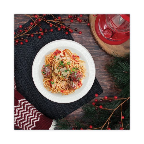 Quiet Classic Laminated Foam Dinnerware, Plate, 9", White, 125/Pack, 4 Packs/Carton - Image 4