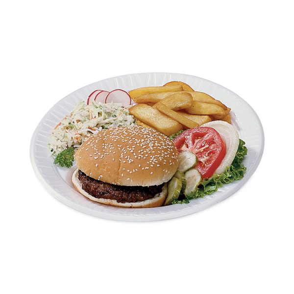Quiet Classic Laminated Foam Dinnerware, Plate, 9", White, 125/Pack, 4 Packs/Carton - Image 3