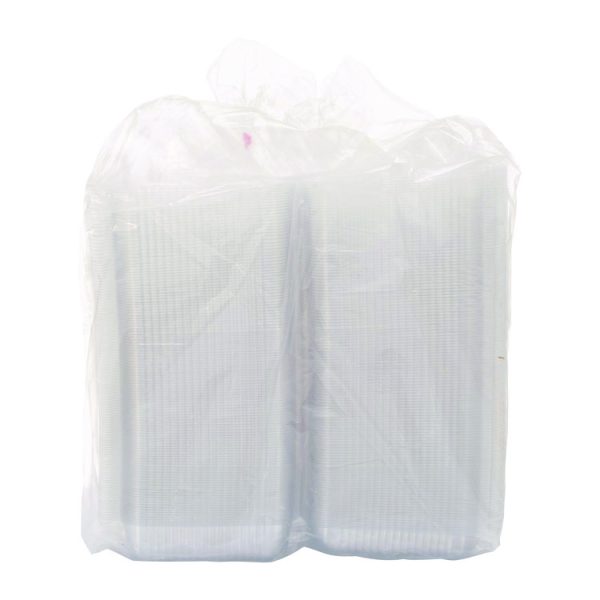 StayLock Clear Hinged Lid Containers, 7.8 x 8.3 x 3, Clear, Plastic, 125/Bag, 2 Bags/Carton - Image 2