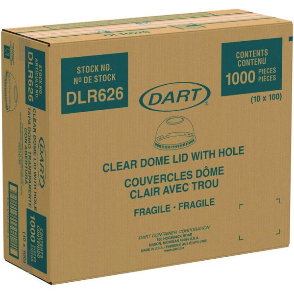 Ultra Clear Dome Cold Cup Lids, Fits 16 Oz To 24 Oz Cups, Pet, Clear, 1,000/carton - Image 3