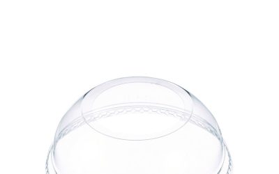 Open-Top Dome Lid, Fits 16 Oz To 24 Oz Plastic Cups, Clear, 1.9″ Dia Hole, 1,000/carton
