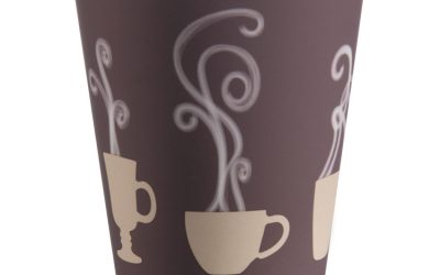 Thermoguard Insulated Paper Hot Cups, 16 Oz, Steam Print, 600/carton