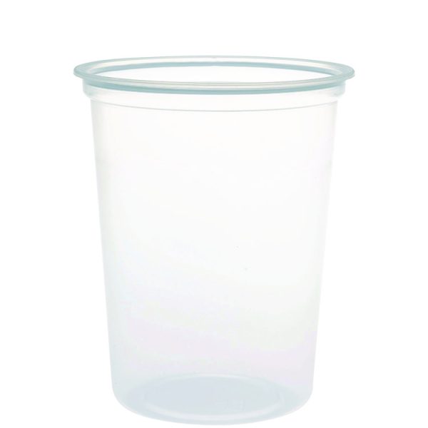 Microgourmet Plastic Deli Container, 32 Oz, 4.7" Diameter X 5.7"h, Clear, 500/carton