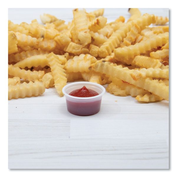 Polystyrene Portion Cups, 0.75 oz, Translucent, 2,500/Carton - Image 3