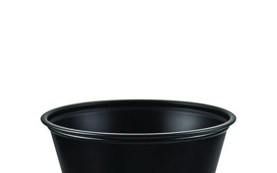 Polystyrene Portion Cups, 3.25 oz, Black, 250/Bag, 10 Bags/Carton