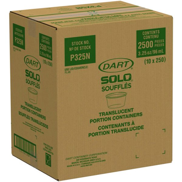 Polystyrene Portion Cups, 3.25 Oz, Translucent, 250/bag, 10 Bags/carton - Image 4