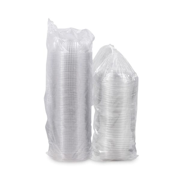 PresentaBowls Bowl/Lid Combo-Paks, 24 oz, 7.25 Diameter x 2.38 h, Clear, Plastic, 63/Pack, 2 Pack/Carton - Image 3