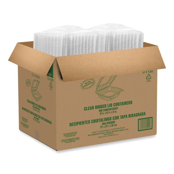 ClearSeal Hinged-Lid Plastic Containers, 8.22w x 3.02h, Clear, Plastic, 250/Carton - Image 5