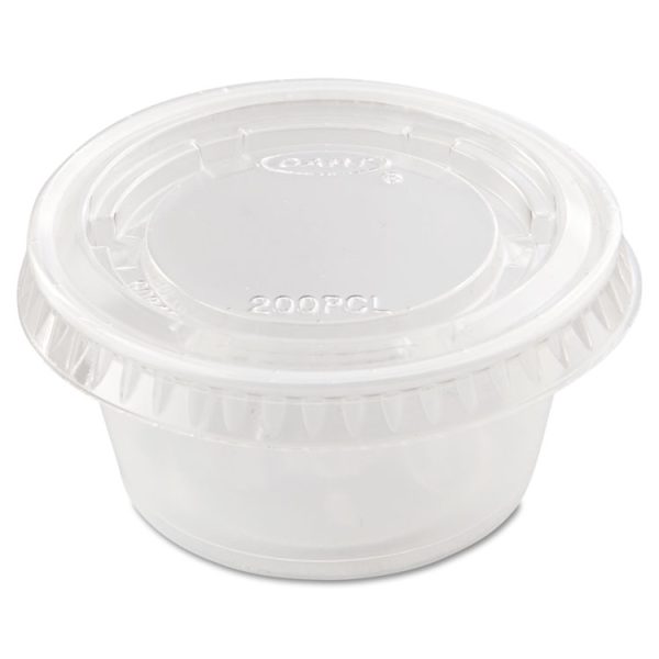 Portion/souffle Cup Lids, Pet, Fits 1.5 Oz To 2.5 Oz Cups, Clear, 2,500/carton - Image 5