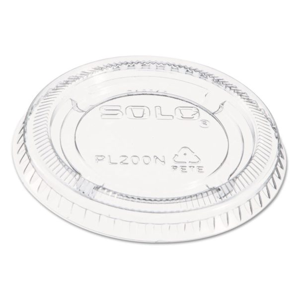 Portion/souffle Cup Lids, Pet, Fits 1.5 Oz To 2.5 Oz Cups, Clear, 2,500/carton - Image 4