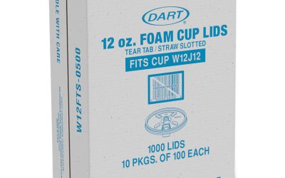 Lids For Foam Cups And Containers, Fits 12 Oz Cups, Translucent, 1,000/carton