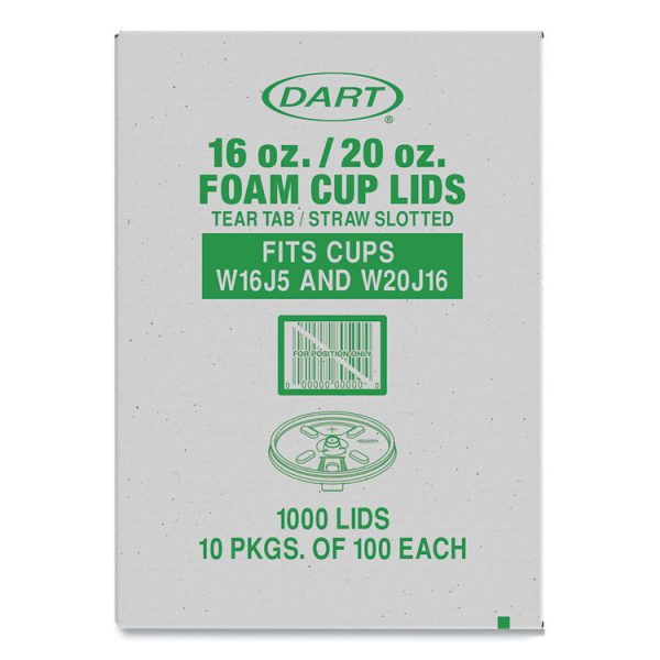 Lids for Foam Cups and Containers, Fits 16 oz, 20 oz Cups, Translucent, 1,000/Carton - Image 2