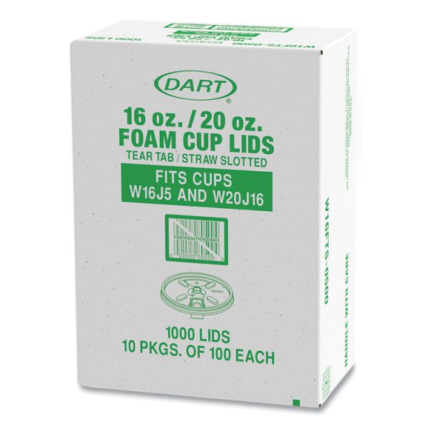 Lids for Foam Cups and Containers, Fits 16 oz, 20 oz Cups, Translucent, 1,000/Carton - Image 3