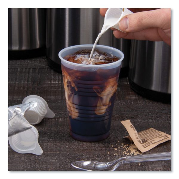 High-Impact Polystyrene Squat Cold Cups, 12 oz, Translucent, 50 Cups/Sleeve, 20 Sleeves/Carton - Image 5