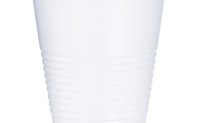 High-Impact Polystyrene Squat Cold Cups, 12 oz, Translucent, 50 Cups/Sleeve, 20 Sleeves/Carton