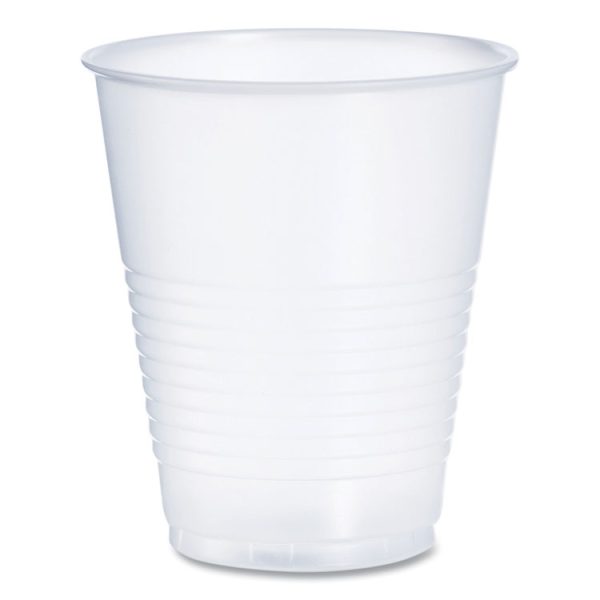 High-Impact Polystyrene Squat Cold Cups, 12 oz, Translucent, 50 Cups/Sleeve, 20 Sleeves/Carton