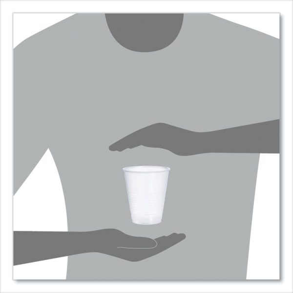 High-Impact Polystyrene Squat Cold Cups, 12 oz, Translucent, 50 Cups/Sleeve, 20 Sleeves/Carton - Image 6