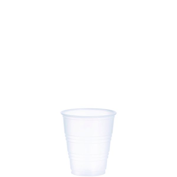 High-Impact Polystyrene Cold Cups, 5 oz, Translucent, 100 Cups/Sleeve, 25 Sleeves/Carton