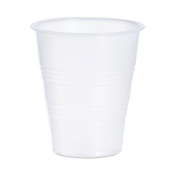 High-Impact Polystyrene Cold Cups, 7 oz, Translucent, 100 Cups/Sleeve, 25 Sleeves/Carton