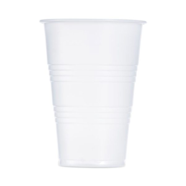 High-Impact Polystyrene Cold Cups, 7 oz, Translucent, 100 Cups/Sleeve, 25 Sleeves/Carton - Image 2