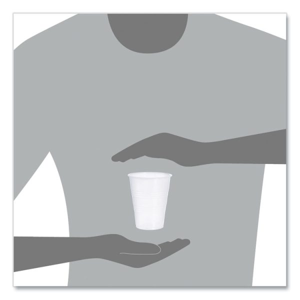 High-Impact Polystyrene Cold Cups, 9 oz, Translucent, 100 Cups/Sleeve, 25 Sleeves/Carton - Image 5