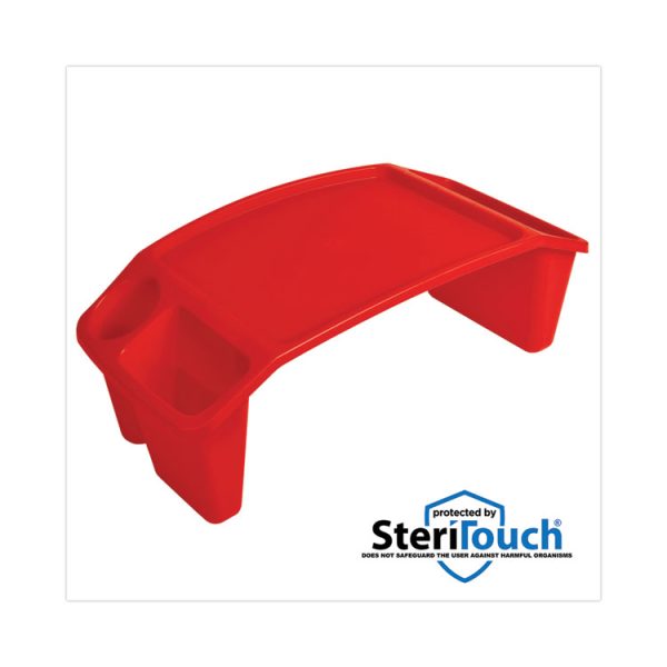 Antimicrobial Lap Desk, Rectangular, 23.35w x 12d x 8.53h, Red - Image 3