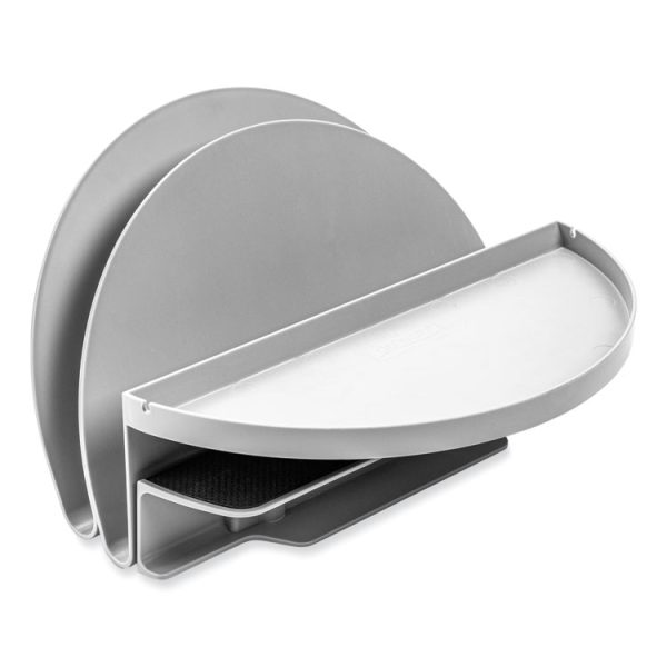 Standing Desk File Organizer, 2 Sections, Letter Size, 12 x 9.69 x 7.11, Gray - Image 2