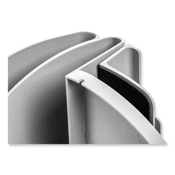 Standing Desk File Organizer, 2 Sections, Letter Size, 12 x 9.69 x 7.11, Gray - Image 6