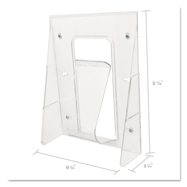 Stand-Tall Wall-Mount Literature Rack, Magazine, 9.13w X 3.25d X 11.88h, Clear - Image 4