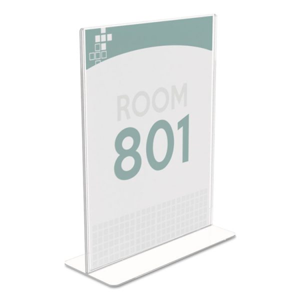 Superior Image Double Sided Sign Holder, 8.5 x 11 Insert, Clear - Image 3