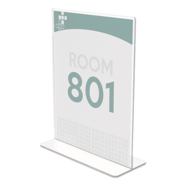 Superior Image Double Sided Sign Holder, 8.5 x 11 Insert, Clear - Image 2