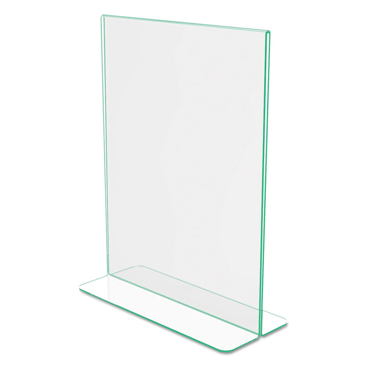 Superior Image Premium Green Edge Sign Holders, 8.5 x 11 Insert, Clear/Green - Image 6