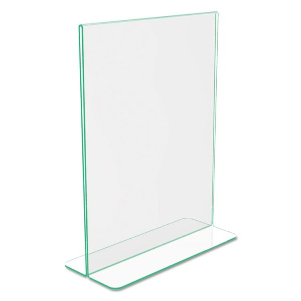 Superior Image Premium Green Edge Sign Holders, 8.5 x 11 Insert, Clear/Green - Image 7