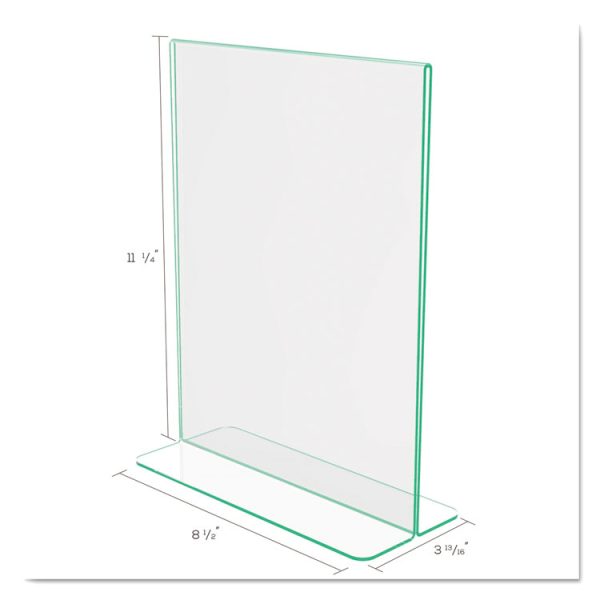 Superior Image Premium Green Edge Sign Holders, 8.5 x 11 Insert, Clear/Green - Image 5