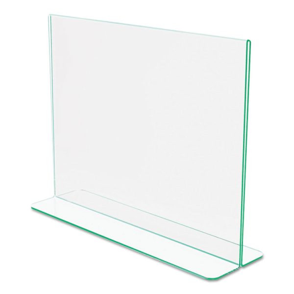Superior Image Premium Green Edge Sign Holders, 11 x 8.5 Insert, Clear/Green - Image 6