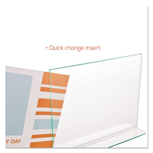 Superior Image Premium Green Edge Sign Holders, 11 x 8.5 Insert, Clear/Green - Image 9