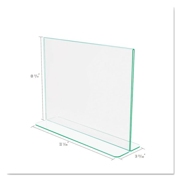Superior Image Premium Green Edge Sign Holders, 11 x 8.5 Insert, Clear/Green - Image 5