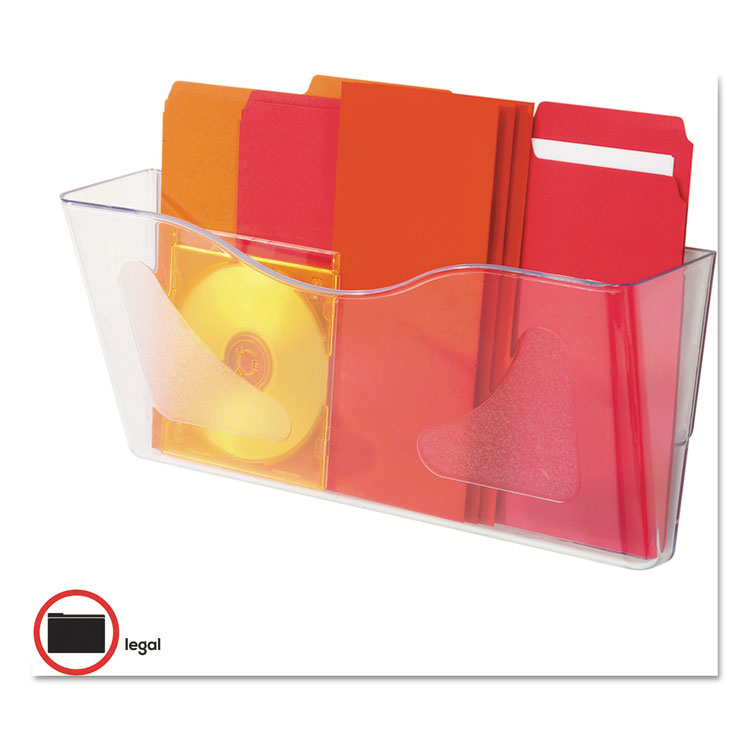 Euro-Style DocuPocket Landscape Wall File, Larger Files/Tabloid Size, 15" x 4" x 6.63", Clear - Image 3