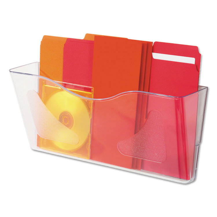 Euro-Style DocuPocket Landscape Wall File, Larger Files/Tabloid Size, 15" x 4" x 6.63", Clear - Image 5