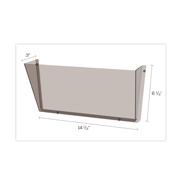 Unbreakable DocuPocket Wall File, Letter Size, 14.5" x 3" x 6.5", Smoke - Image 5