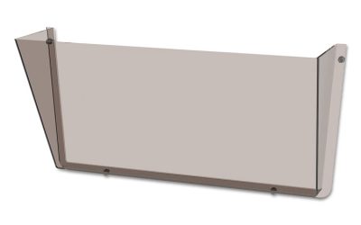 Unbreakable DocuPocket Wall File, Letter Size, 14.5″ x 3″ x 6.5″, Smoke