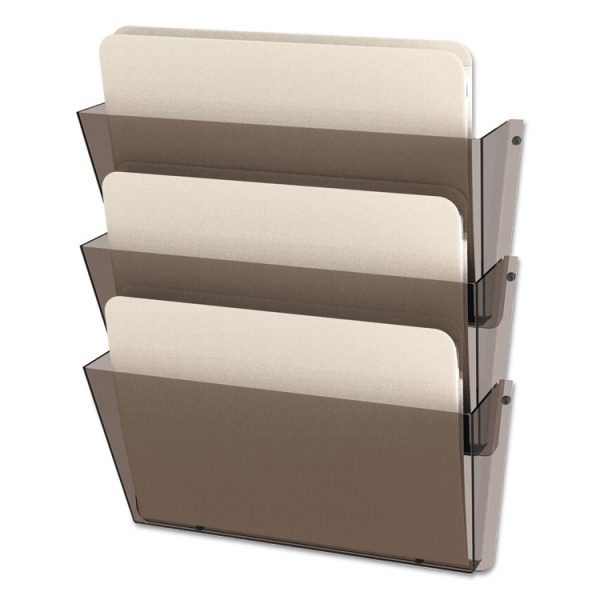 Unbreakable DocuPocket Wall File, 3 Sections, Letter Size, 14.5" x 3" x 6.5", Smoke, 3/Pack - Image 5
