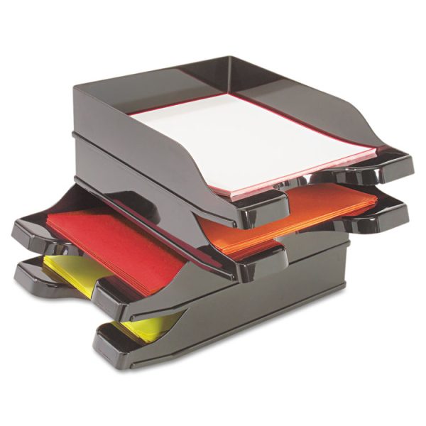 Docutray Multi-Directional Stacking Tray Set, 2 Sections, Letter To Legal Size Files, 10.13" X 13.63" X 2.5", Black, 2/pack - Image 4