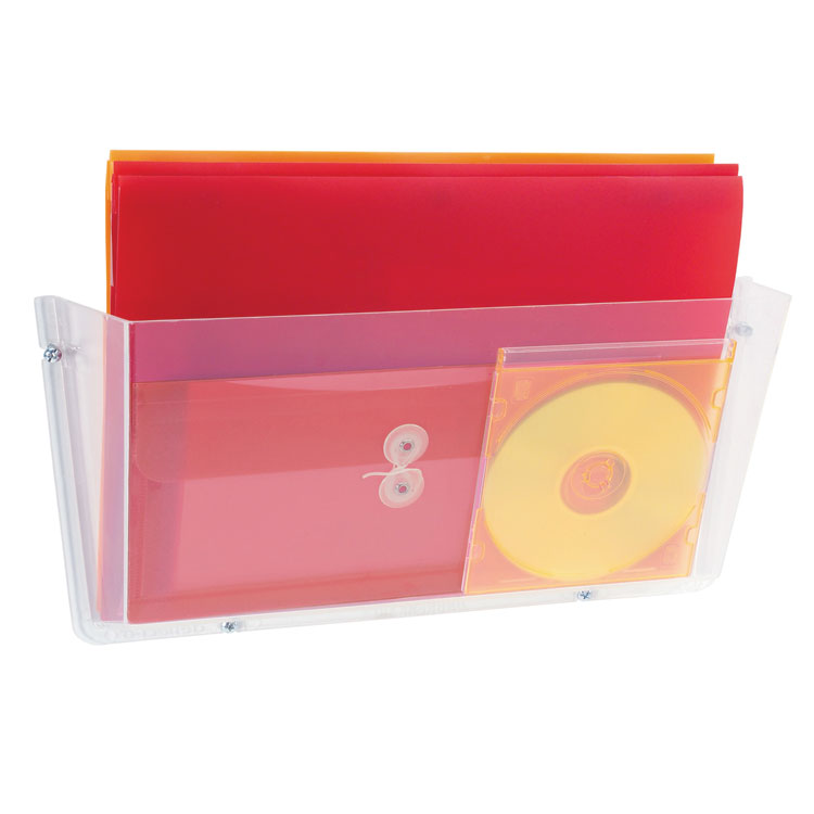Unbreakable DocuPocket Wall File, Legal Size, 17.5"  x 3" x 6.5", Clear - Image 4